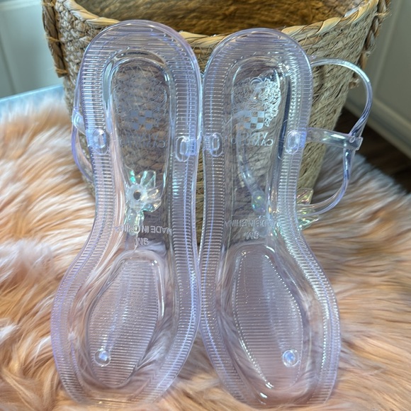 Clear Floral Jelly Sandals - Picture 6 of 7